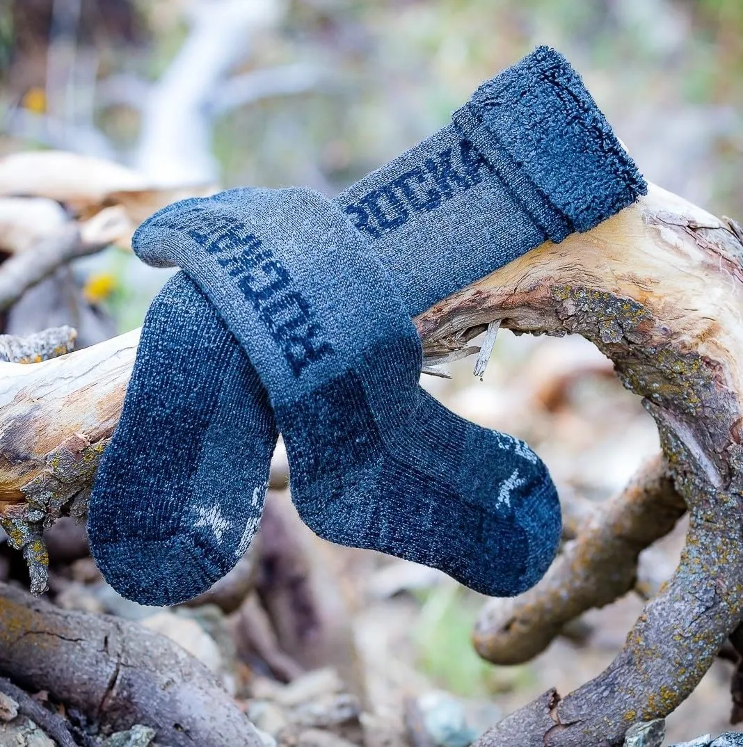 80% Merino Wool Hiking Ultra-Padded Boot Socks | Insulated Moisture Wicking Socks for Men & Women in Various Sizes