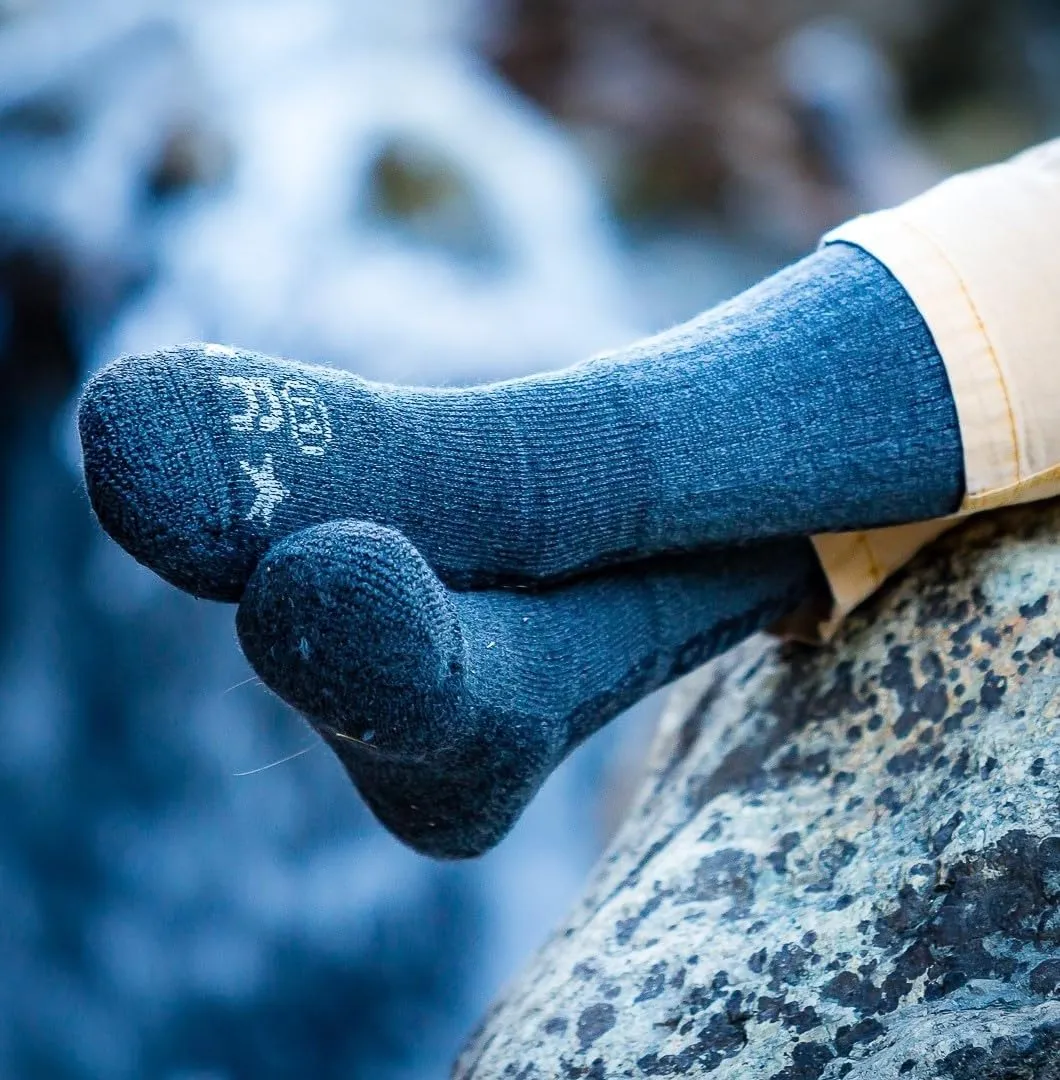 80% Merino Wool Hiking Ultra-Padded Boot Socks | Insulated Moisture Wicking Socks for Men & Women in Various Sizes