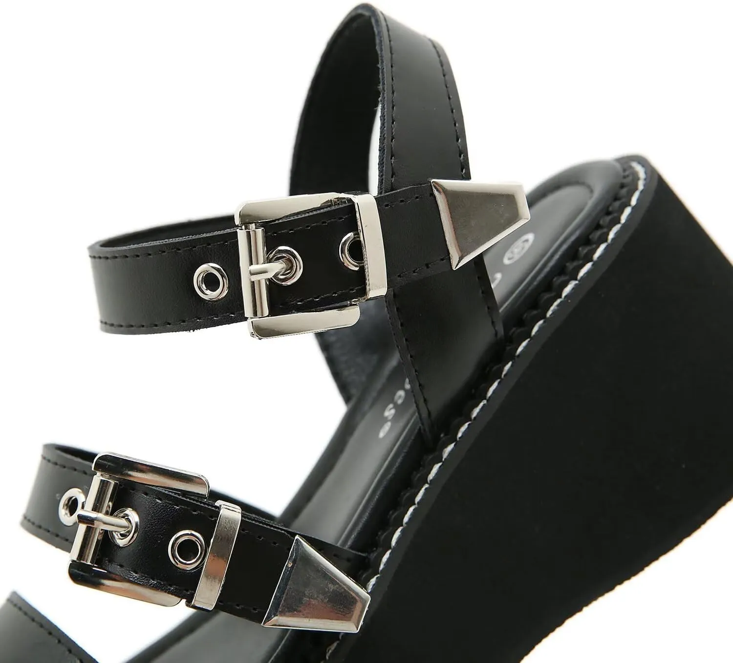 Agodor Women's Strappy Chunky Heeled Roman Gladiator Sandals High Heels Gothic Platform Open Toe Caged Shoes