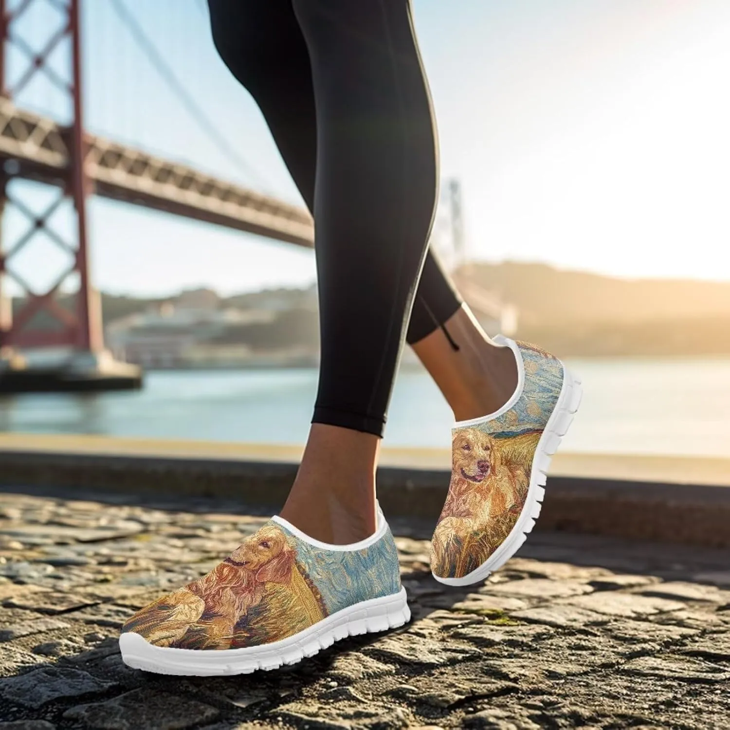 Animals Sneakers for Women Slip On Casual Breathable Lightweight Low Top Running Sneakers for Womens US 5.5-11.5
