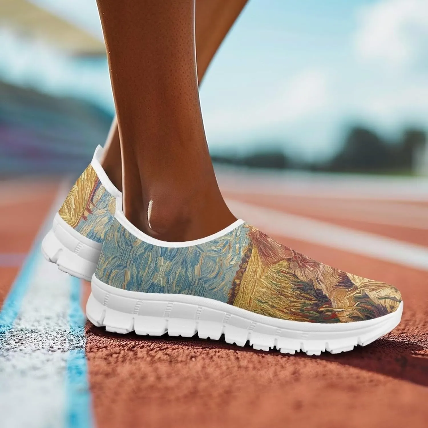 Animals Sneakers for Women Slip On Casual Breathable Lightweight Low Top Running Sneakers for Womens US 5.5-11.5