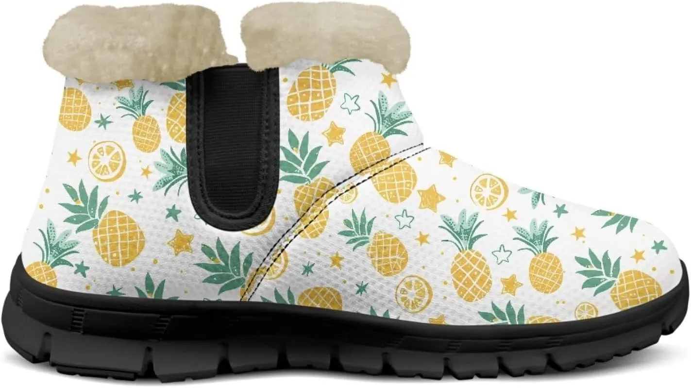 Ankle Boots for Women Waterproof Anti-Slip Winter Warm Fur Lined Snow Boot Outdoor Insulated Slip On Booties Shoes for Hiking Work