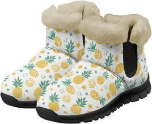 Ankle Boots for Women Waterproof Anti-Slip Winter Warm Fur Lined Snow Boot Outdoor Insulated Slip On Booties Shoes for Hiking Work