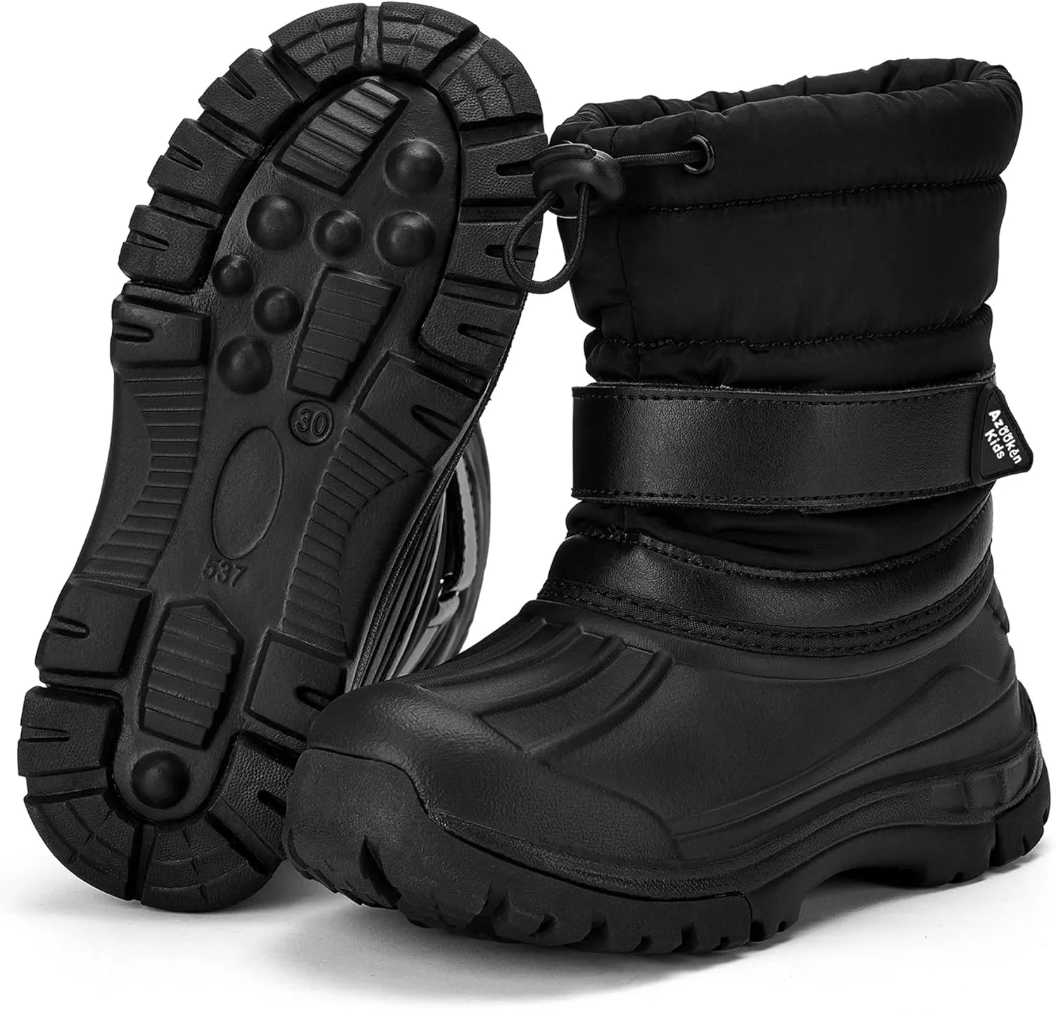 Azooken Kid's Snow Boots Winter Waterproof Slip Resistant Cold Weather Shoes(Little Kid/Big Kid)