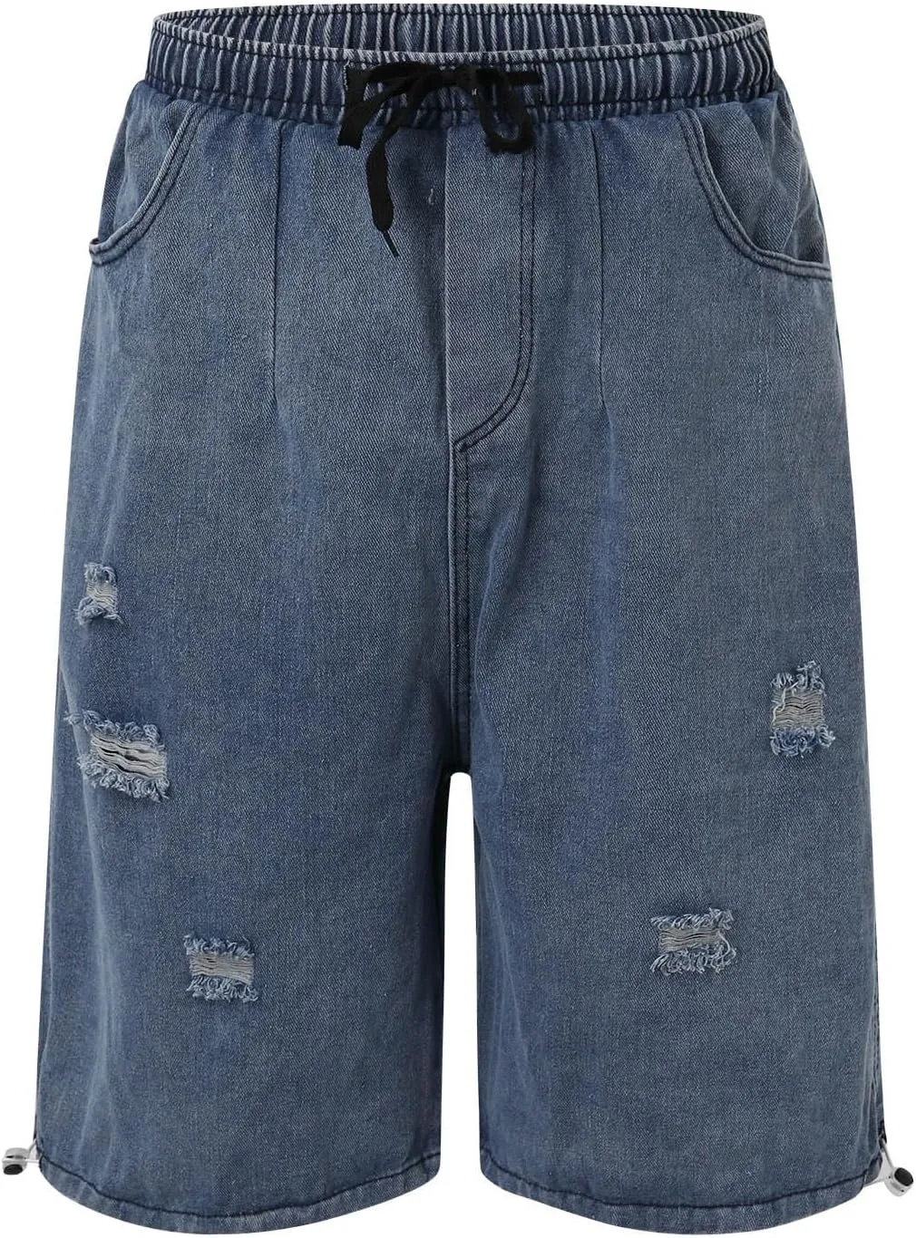 Baggy Jean Shorts for Men Jorts Casual Loose Fit Mid Denim Shorts Skateboard Hip Hop 2025 Trendy Streetwear