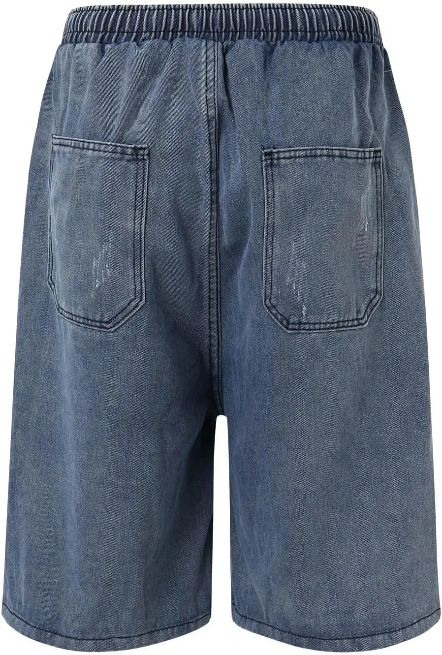 Baggy Jean Shorts for Men Jorts Casual Loose Fit Mid Denim Shorts Skateboard Hip Hop 2025 Trendy Streetwear