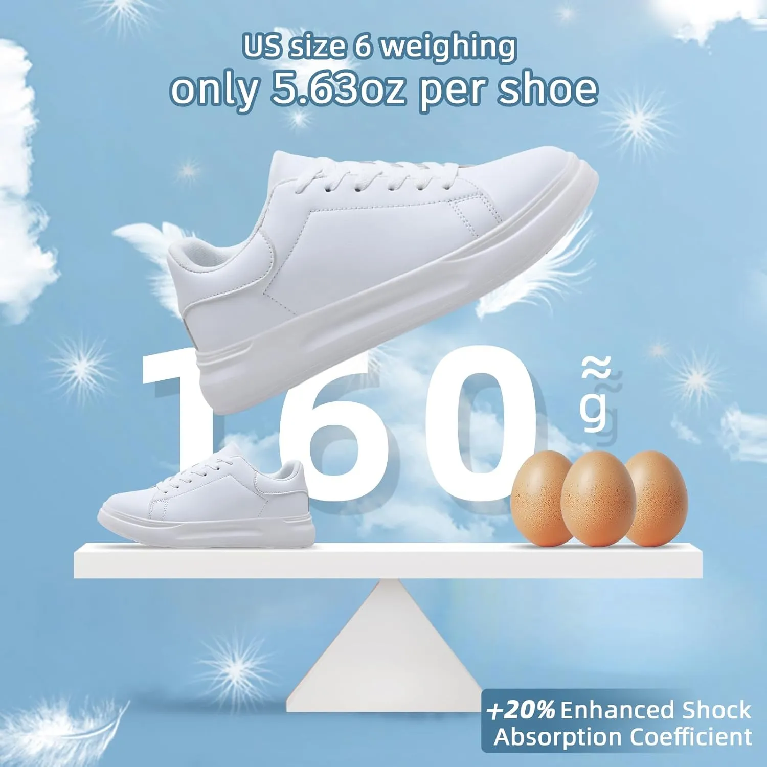 Betrue Women's Fashion Sneakers, Walking Shoes, Height Increase, Lightweight, Comfortable, Casual, EVA Lace-Up Shoes for Women