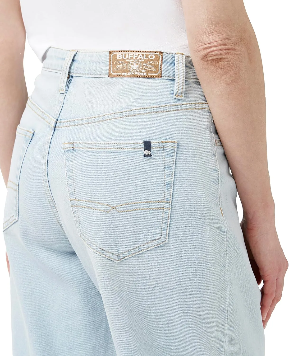 Buffalo David Bitton Women's Super High Rise Loose Straight Jennifer