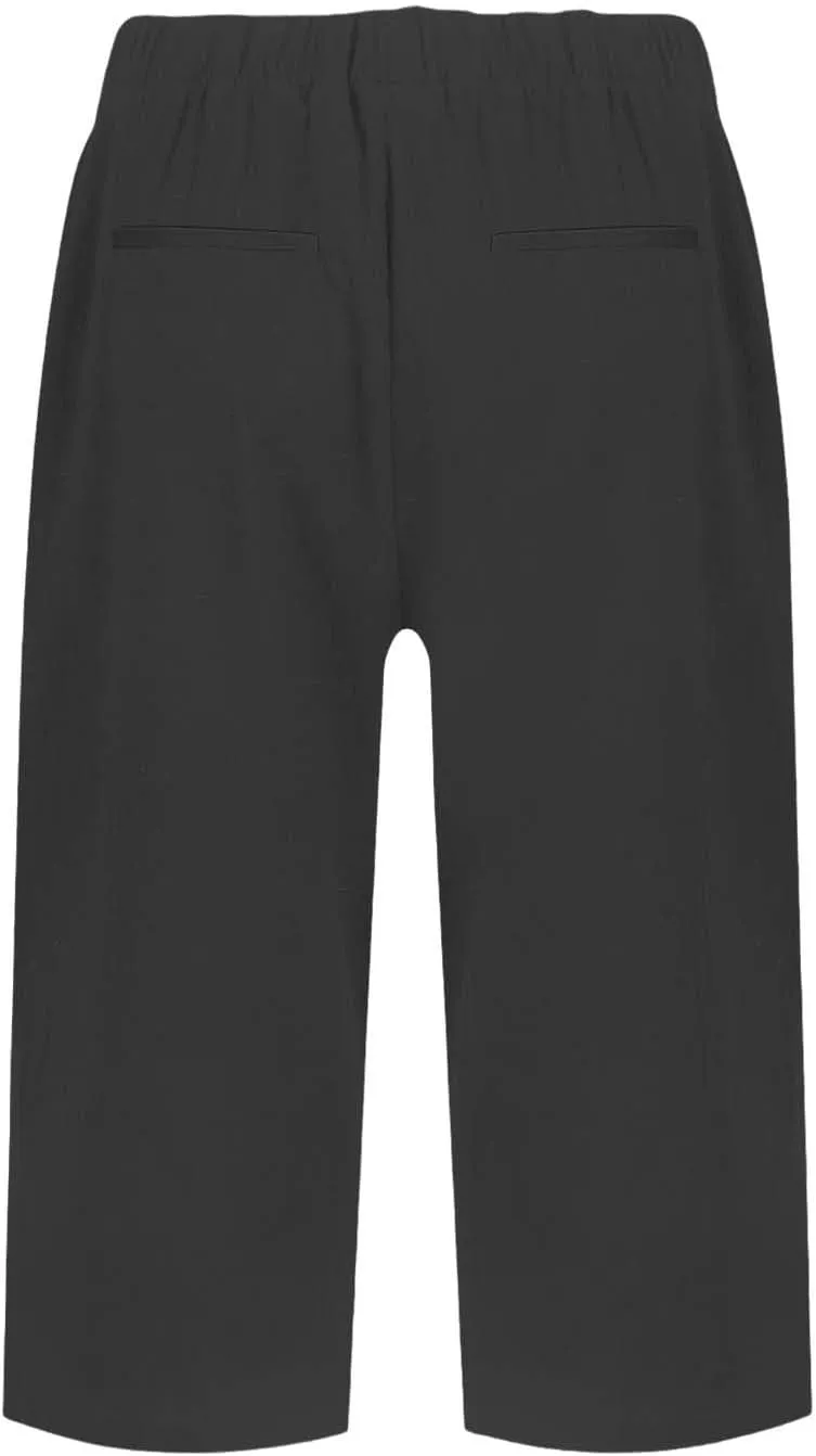 Capri Pants for Women Knee Length Linen Bermuda Shorts Summer Casual Straight Leg Loose Comfy Beach Short Trousers