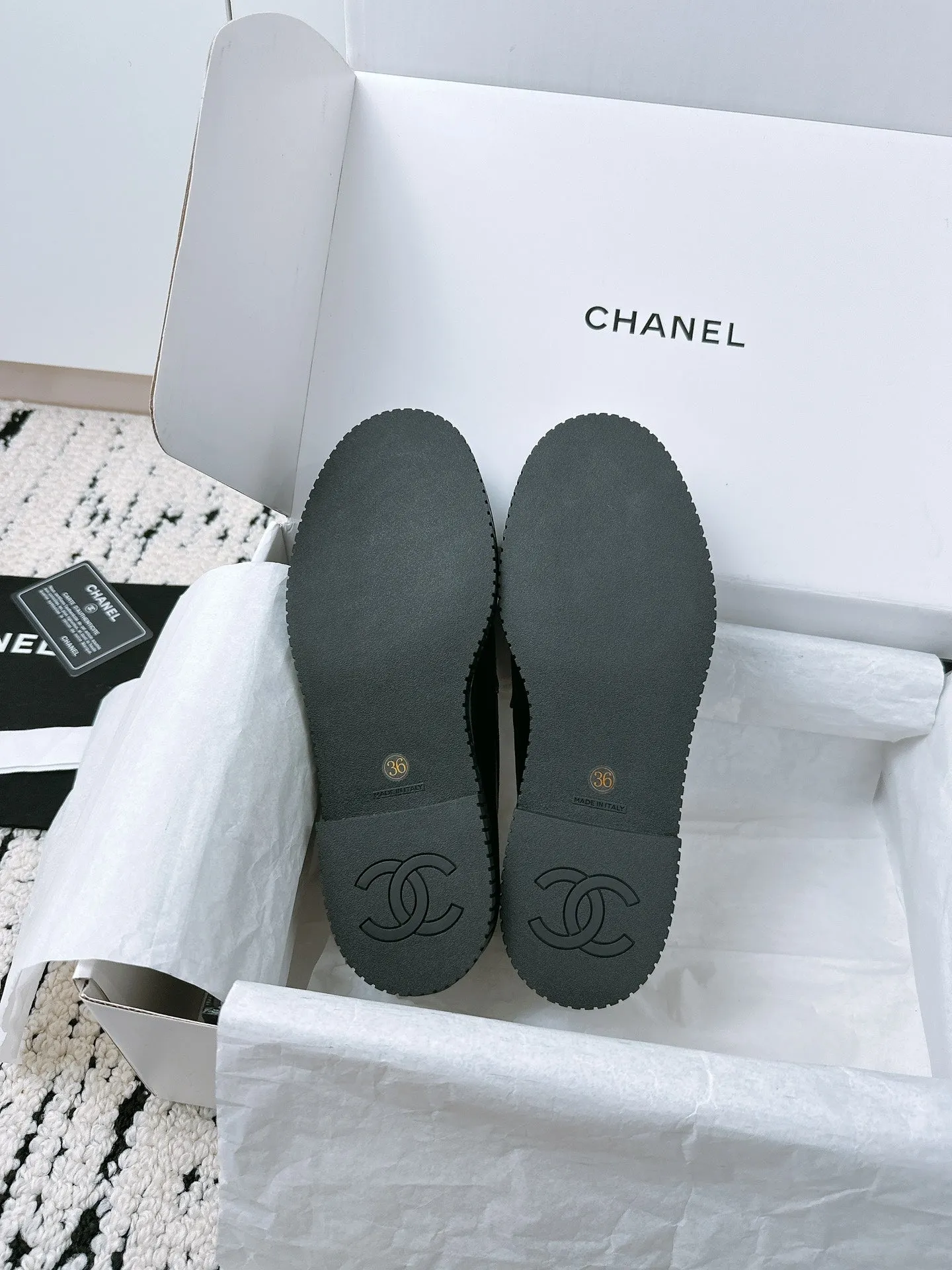 CC Moccasins In Black Lambskin 144540