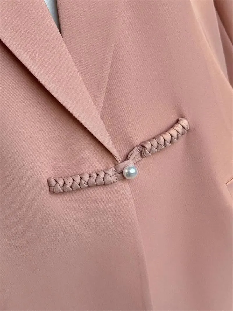 Chinese Style Suit Jacket Women's Blazer Loose Versatile Spring Summer Autumn Suit Tops