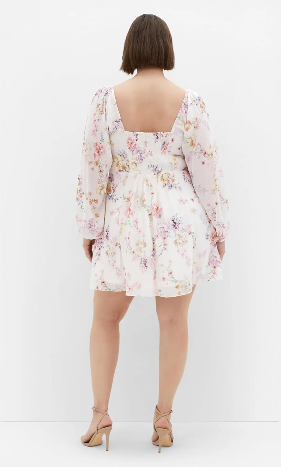 City Chic Women's Plus Size Dress - Flirty Floral Print Mini