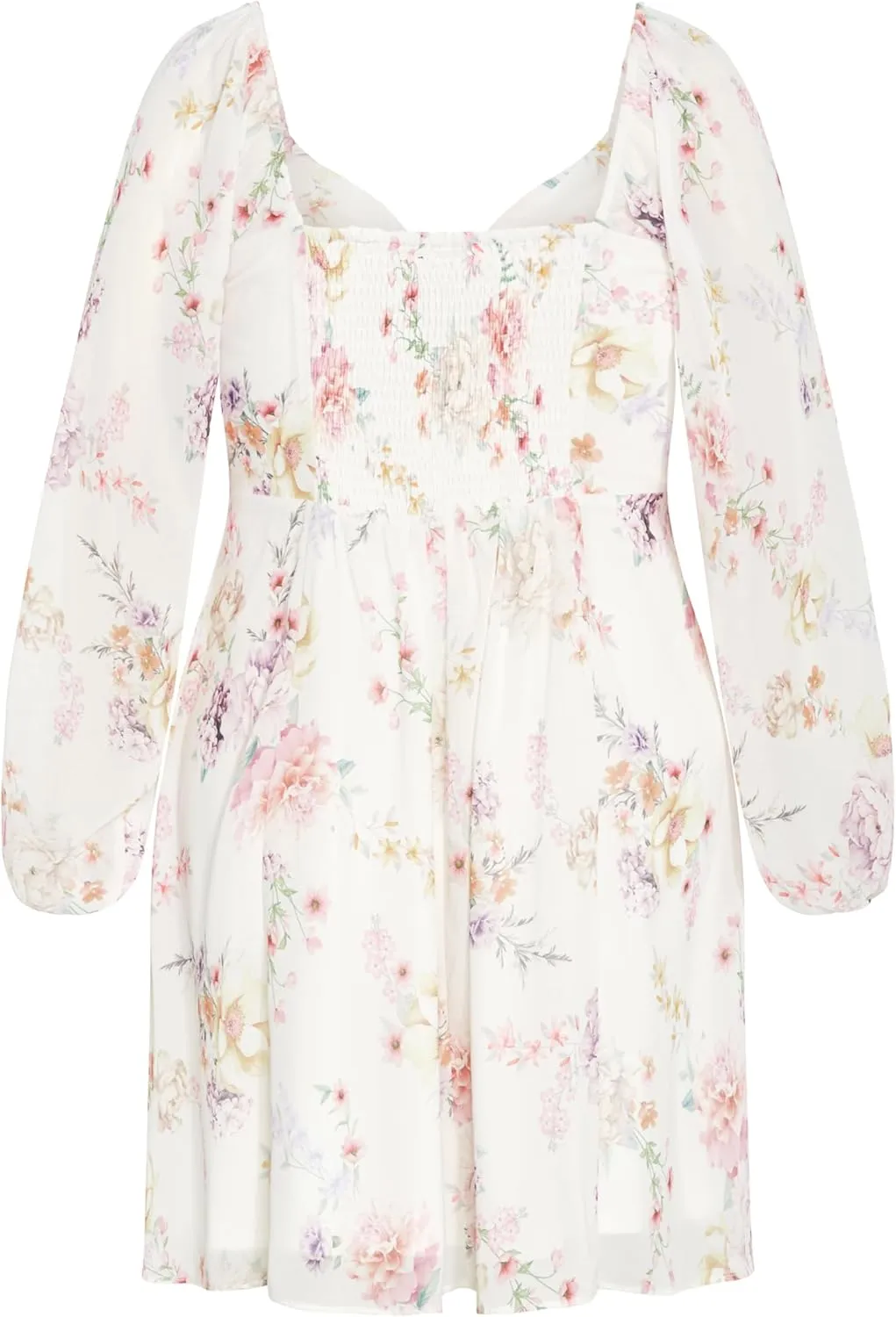 City Chic Women's Plus Size Dress - Flirty Floral Print Mini