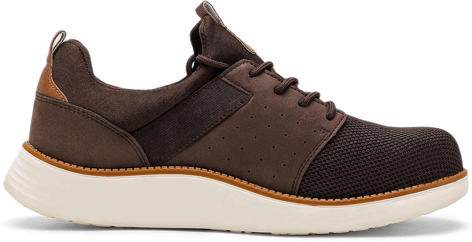 CLOAKA Men's Shoes Steel Toe Shoes for Men Mesh Slip On Work Casual Safety Walking Puncture Proof Sneakers