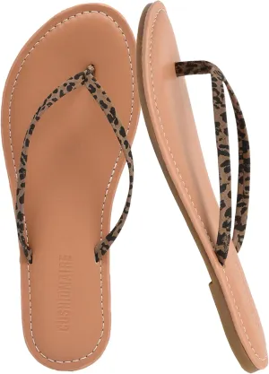 CUSHIONAIRE Women's Cora Flat Flip Flop Sandal with  Comfort
