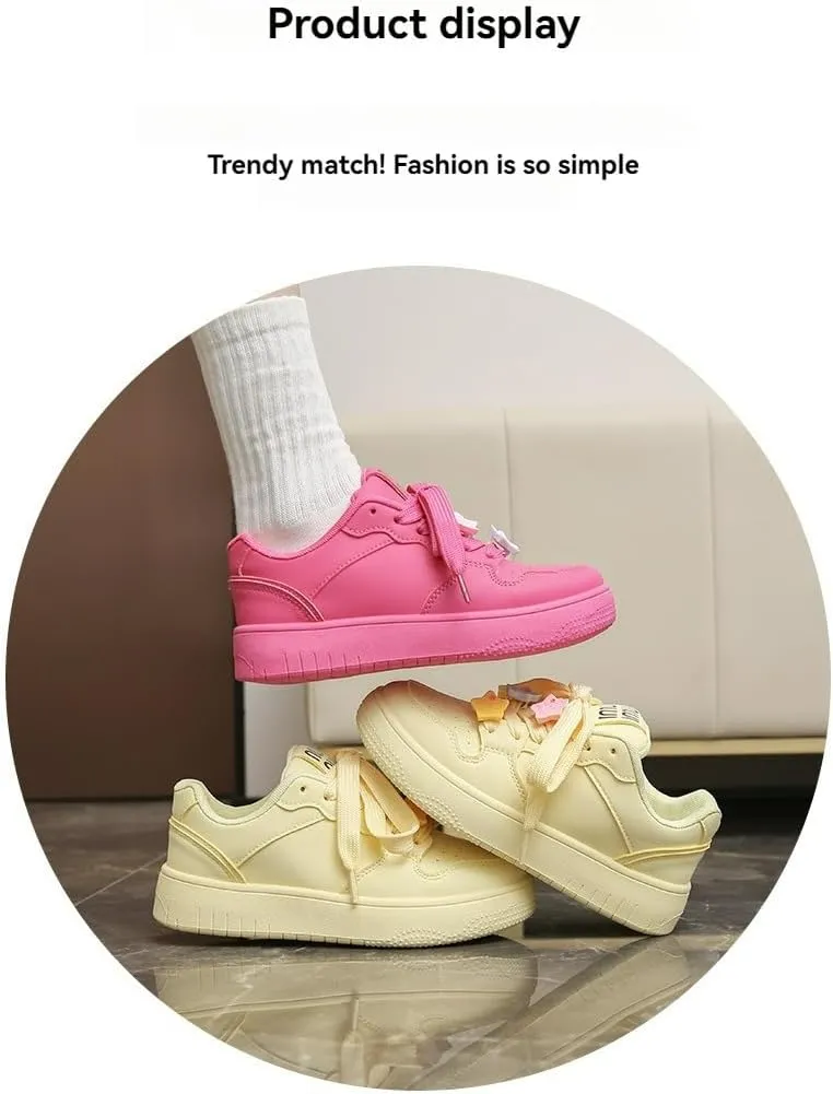 Cute Star Sneakers for Women Walking Shoes Comfortable Fruit-Inspired Colors All-Season Stylish and Versatile
