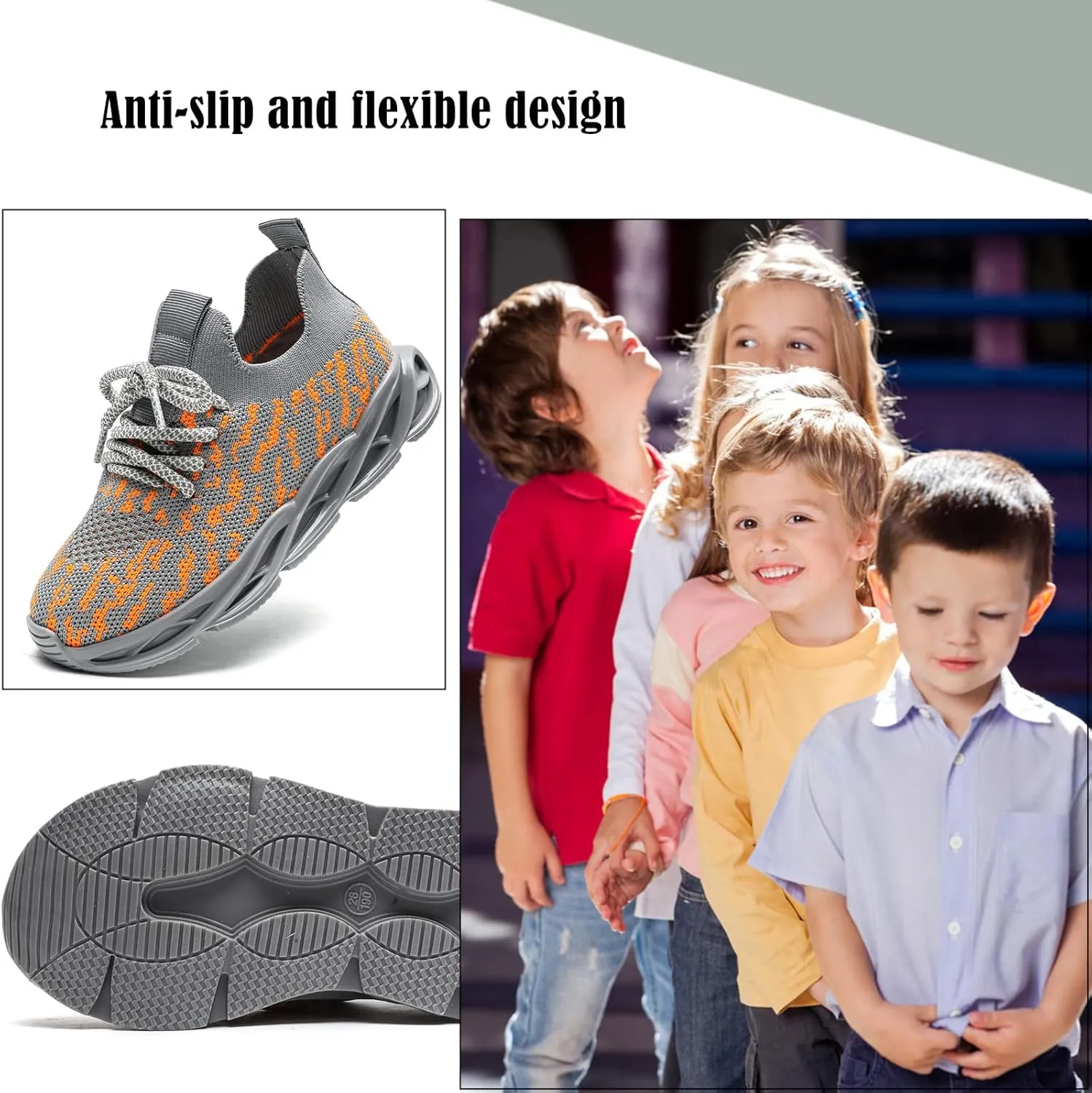 DADAWEN Boys Girls Sneakers Kids Lightweight Breathable Tennis Athletic Running Shoes for Toddler/Little Kid/Big Kid