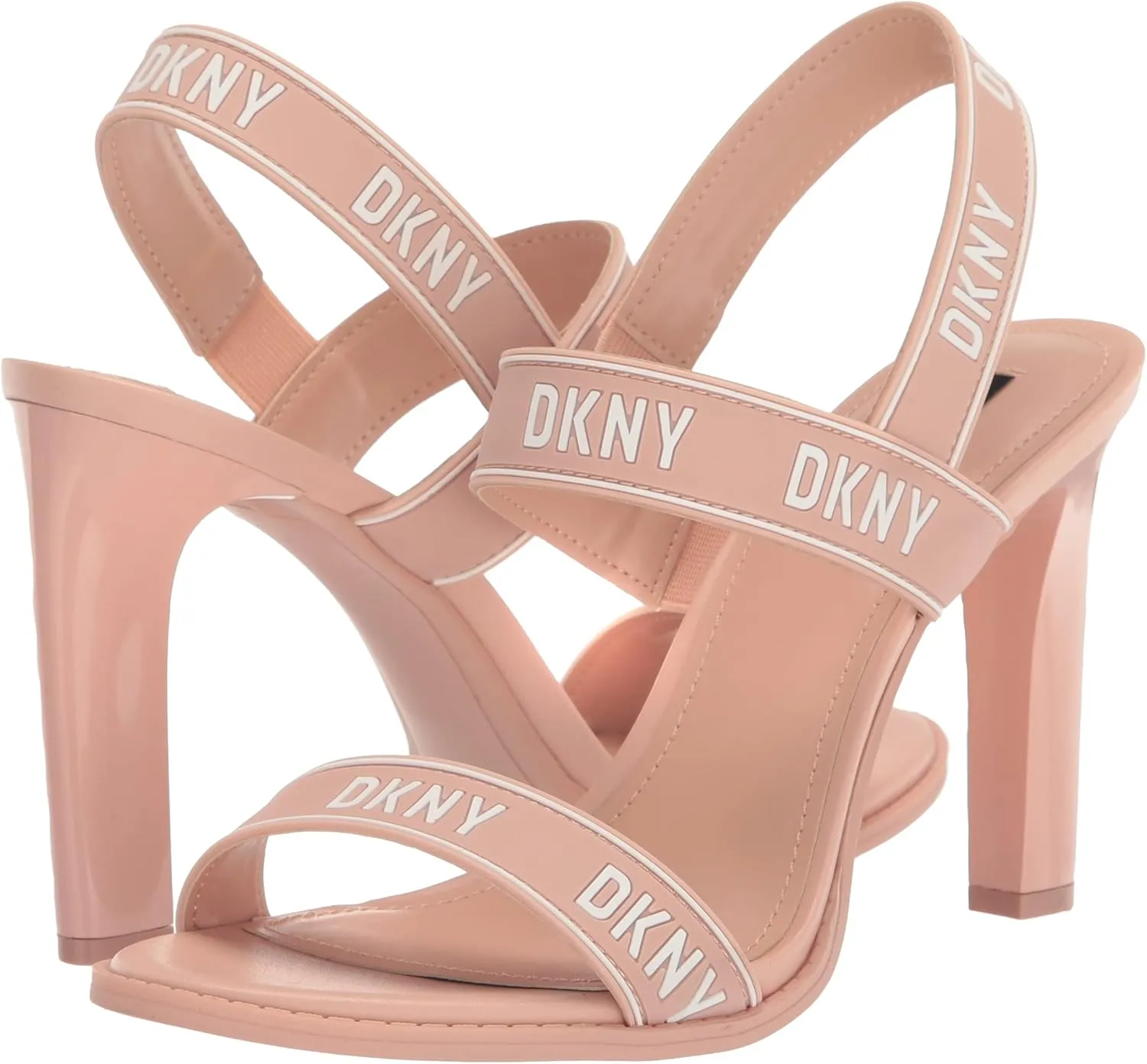 DKNY Women's Logo Slingback Open Toe Heel Heeled Sandal