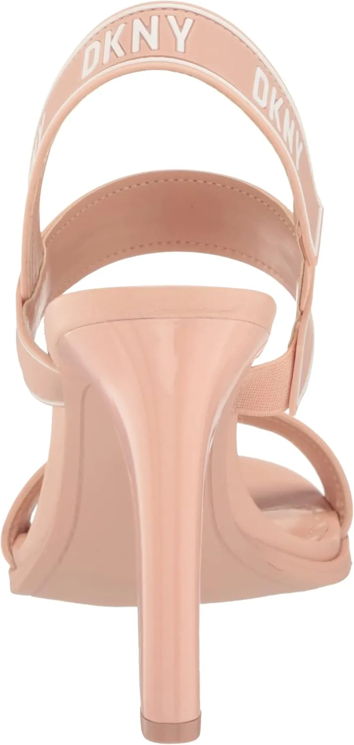 DKNY Women's Logo Slingback Open Toe Heel Heeled Sandal