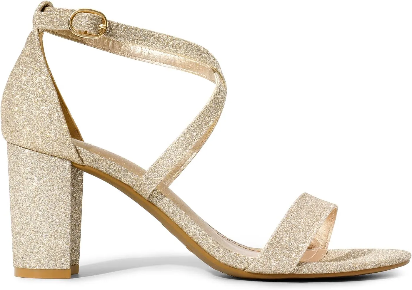DREAM PAIRS Women’s Ankle Strap Dress Low Chunky Block Open Toe Heel Sandals for Party Wedding