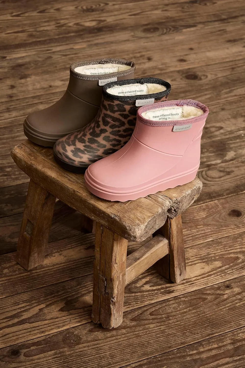 EnFant - PREMIUM Wool Lined Insulated Waterproof Winter Snow - Rain-Mud Boots - Sustainable and Recyclable NOTE: The boots run small. Please order 1  size larger