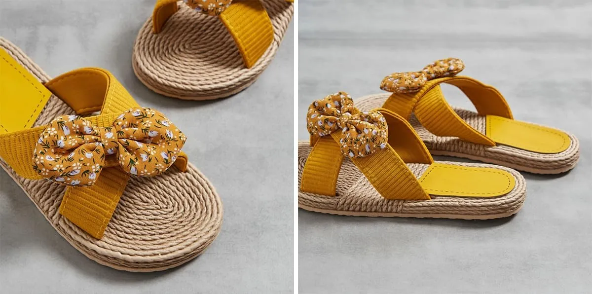 Epsion Women's Straw Slide Sandals Slip on Flat Open Toe Casual Cross Band Summer Beach Boho Shoes Sandals Outdoor