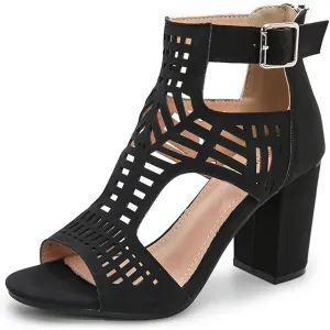 Erocalli Bohemian Open Toe Chunky Heel Ankle Strap Platform Gladiator Sandal High Heels Fashion Dress Shoes for Women