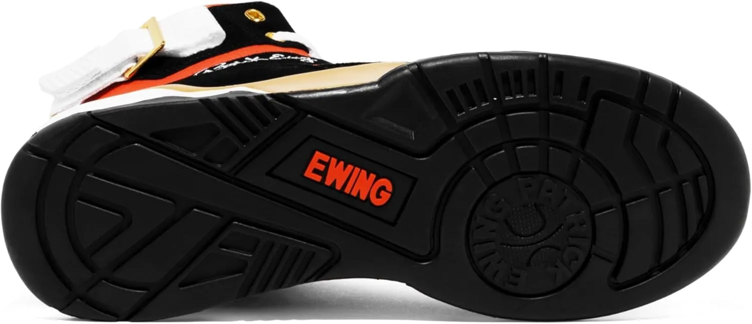 Ewing PATRICK ATHLETICS 33 HI x Basketball Hall of Fame Orange/Black/Gold – Premium Retro Sneakers with Iconic Hall of Fame Details
