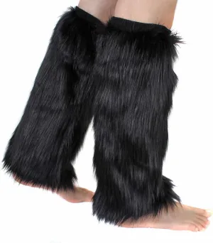 Faux Fur Leg Warmer,Warm Fuzzy Leg Warmer Boot Cuff Cover for Party Costumes
