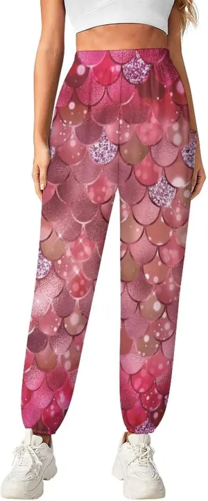 Fish Scales Pattern Yoga Bloomers Womans Hippie Harem Pant Beach Pants Elastic Gym Leggings Loose Casual Sweatpants
