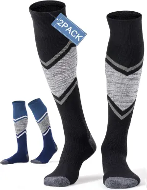 FITRELL 2/3 Pack Merino Wool Ski Socks for Snowboarding, Full Cushioned Winter Thermal Knee-high Warm Socks for Men and Women