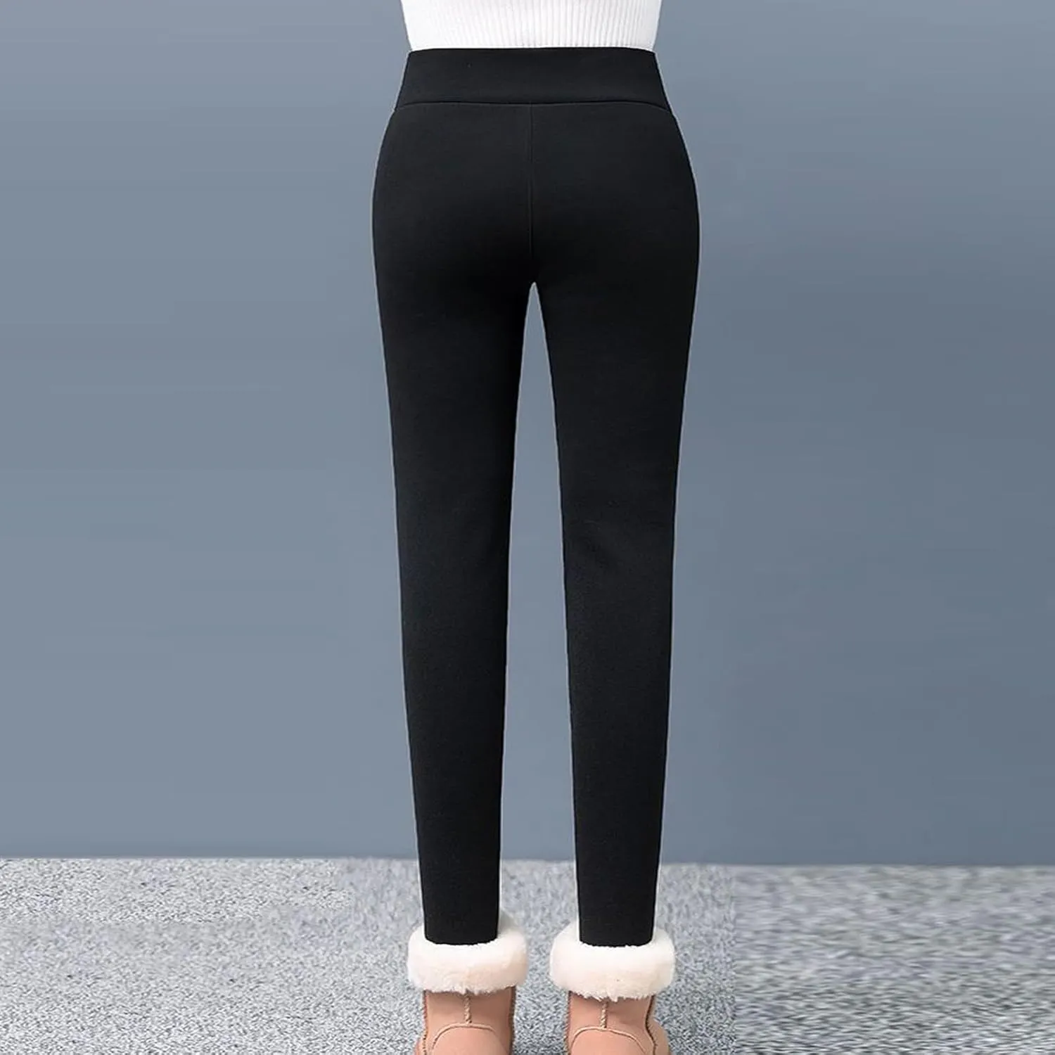 Fleece Lined Leggings Women Warm Winter High Waist Tights Stretchy Soft Thermal Sherpa Pants