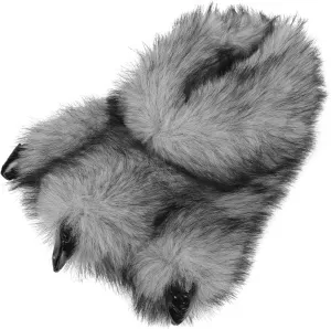 Fuzzy Faux Fur Claw Slippers Men Women Teens Animal Bear Wolf Dinosaur Paw Slippers Ankle Boots Halloween Costume Footwear Winter Thermal Padded Indoor Slip-On Slippers Shoes Foot Warmer