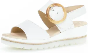 Gabor Women's Gabor Casual Ankle Strap Sandals, white, 9.5 AU