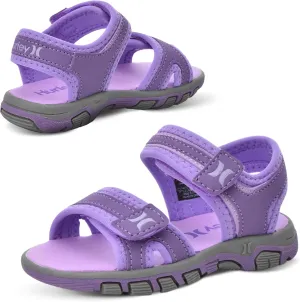 Hurley Loni Toddler Water Shoes, Beach Essentials, Girls and Boys Open Toe Sandals, Lightweight, Breathable and Two Adjustable Straps