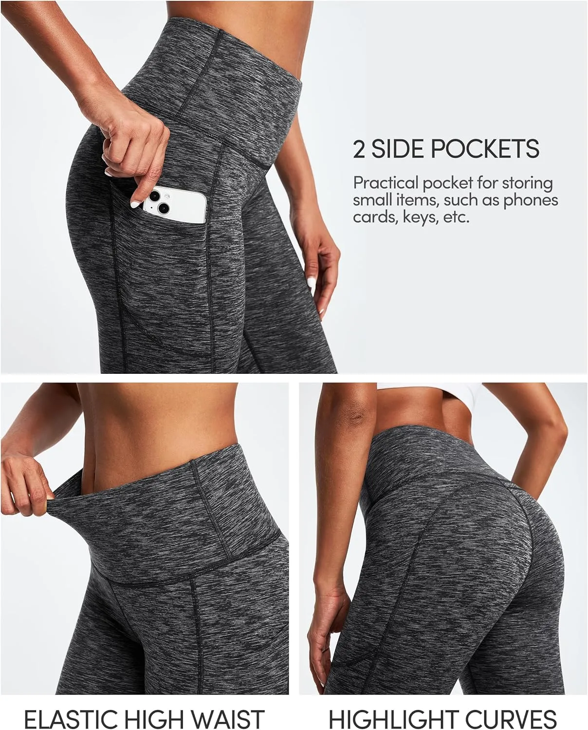 IUGA Fleece Lined Leggings Women Thermal Leggings for Women Winter Warm Tights High Waisted Hiking Yoga Pants with Pockets