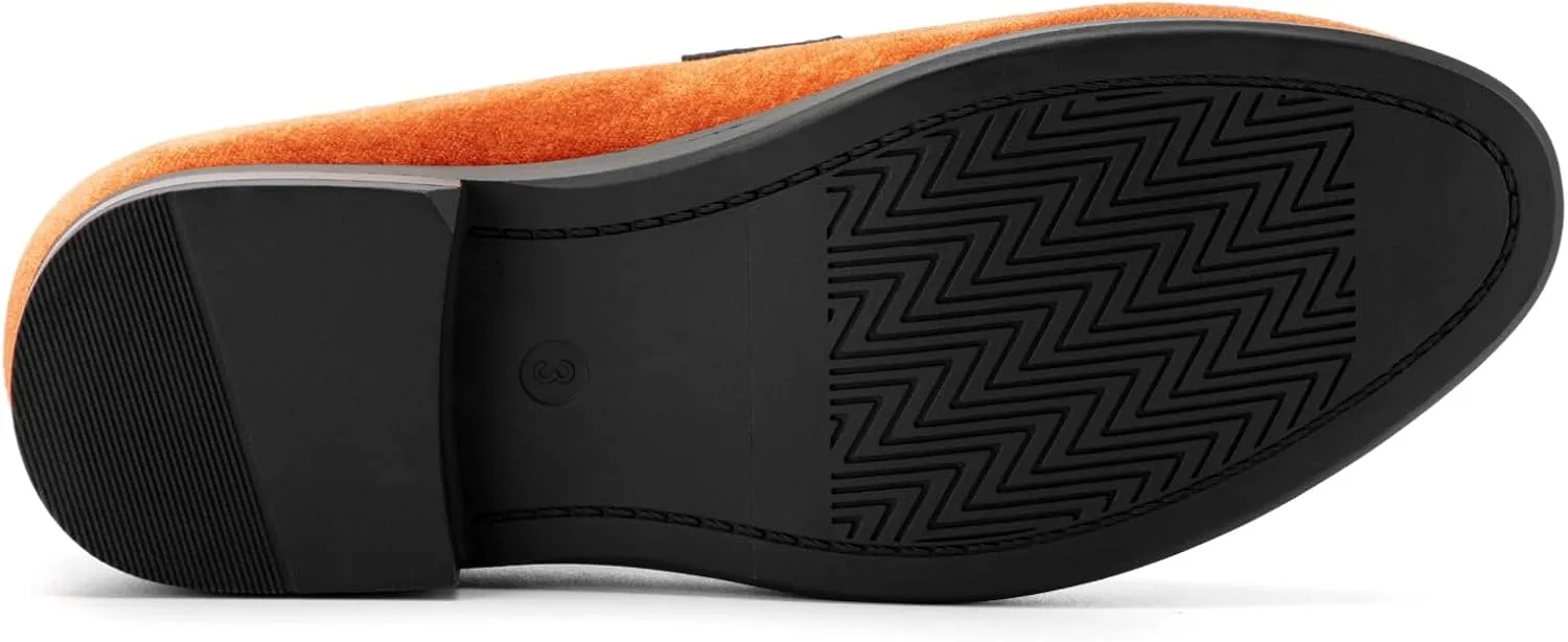 JITAI Velvet Boy's Dress Shoes Slip-On Loafers Wedding Shoes for Boys