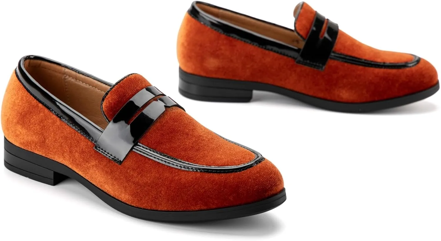 JITAI Velvet Boy's Dress Shoes Slip-On Loafers Wedding Shoes for Boys