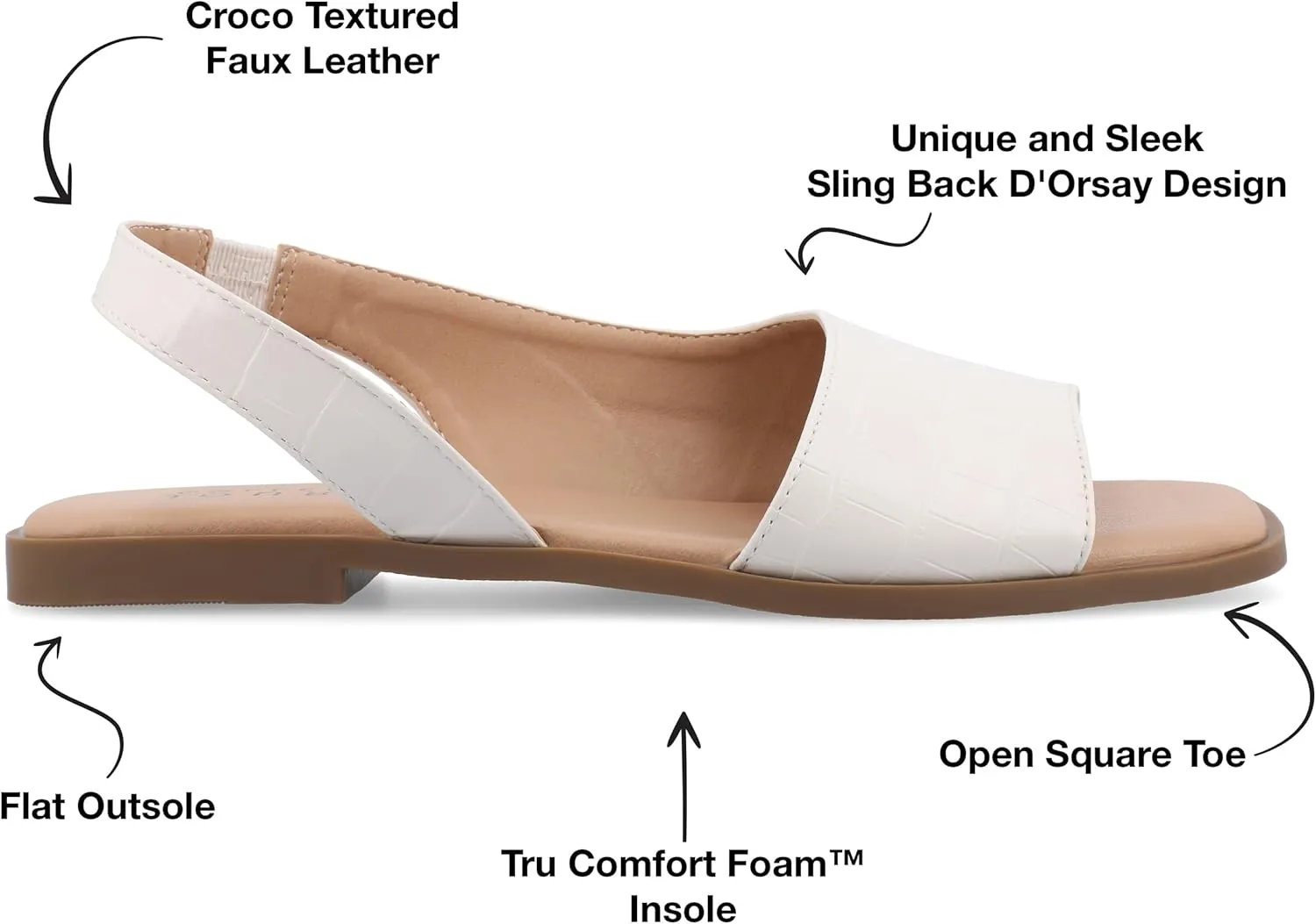 Journee Collection Women's Brinsley Slingback Flat Sandals