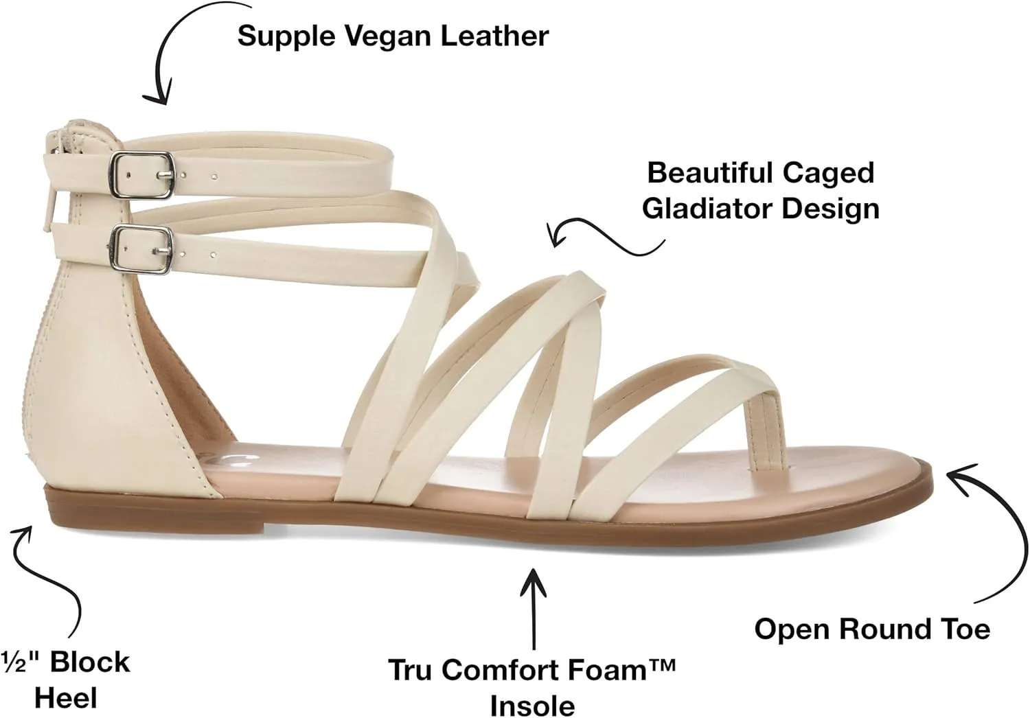 Journee Women's Comfort Foam Zailie Flat Sandals