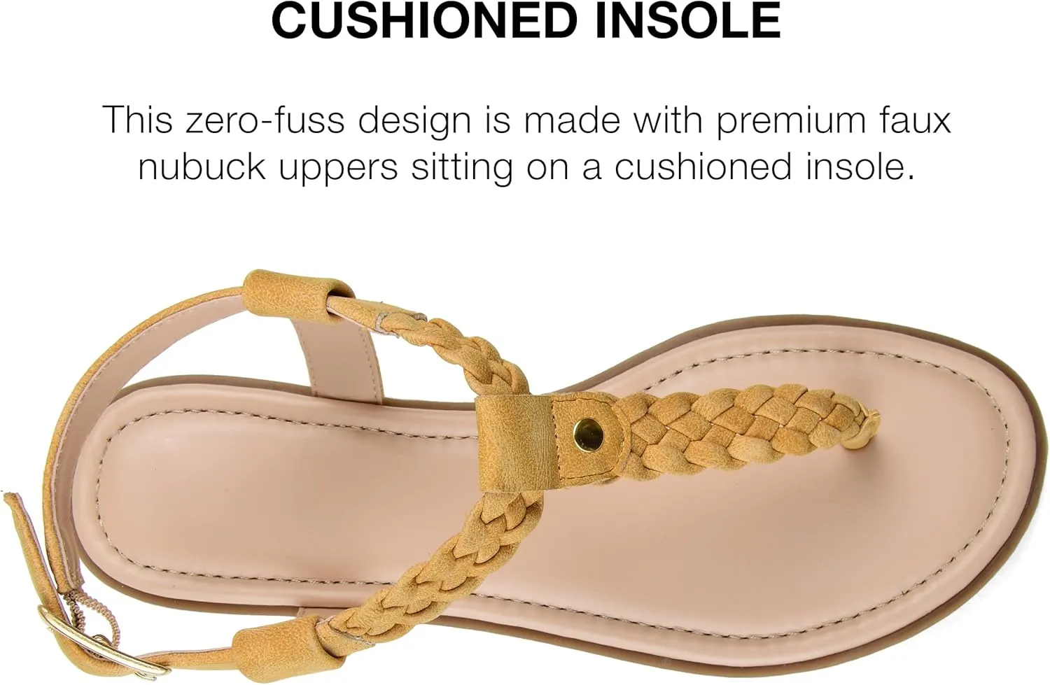 Journee Womens Genevive Ankle Strap Flat Sandals