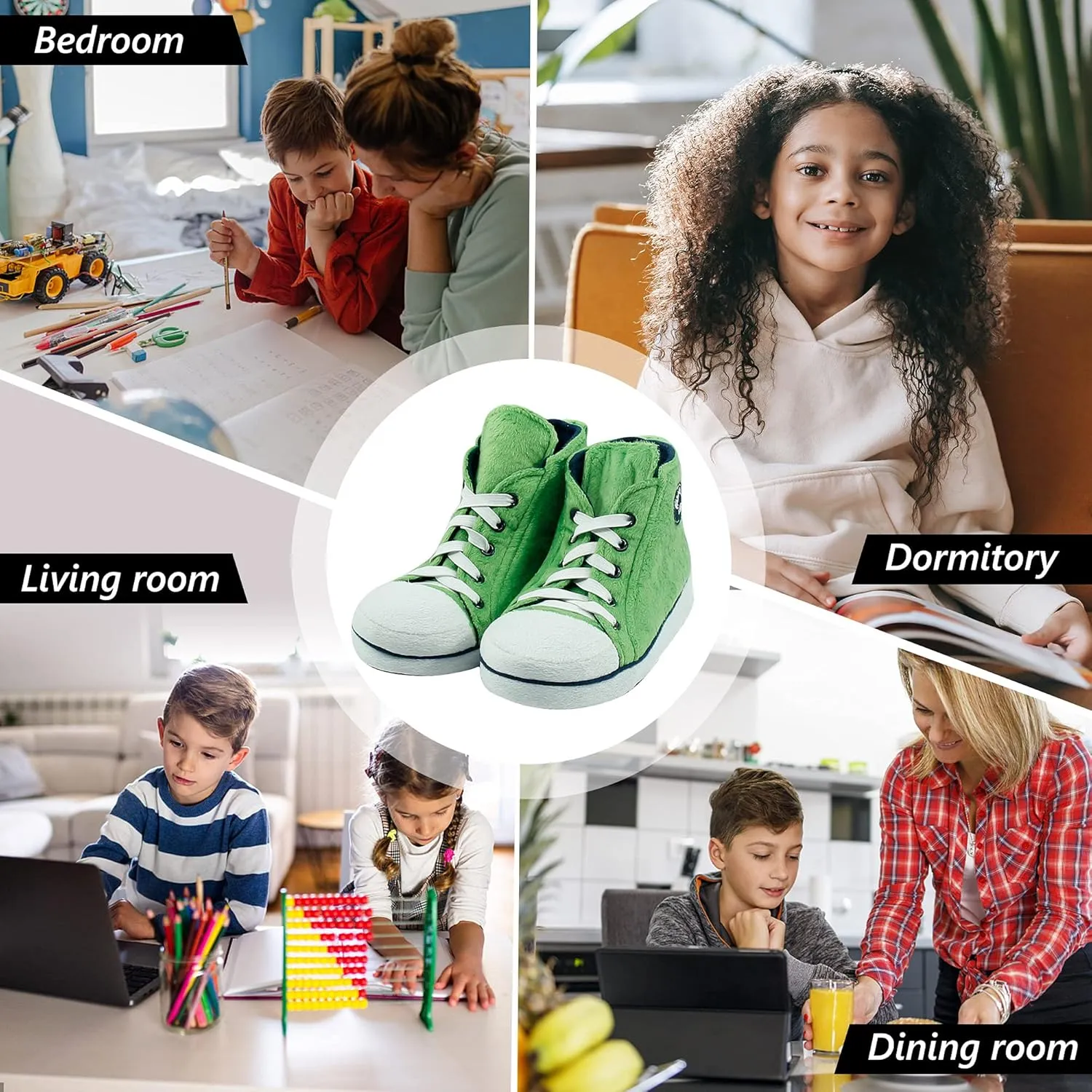 Kids Sneaker Slippers - Soft and Stylish Comfort Cozy House Shoes for Girls and Boys