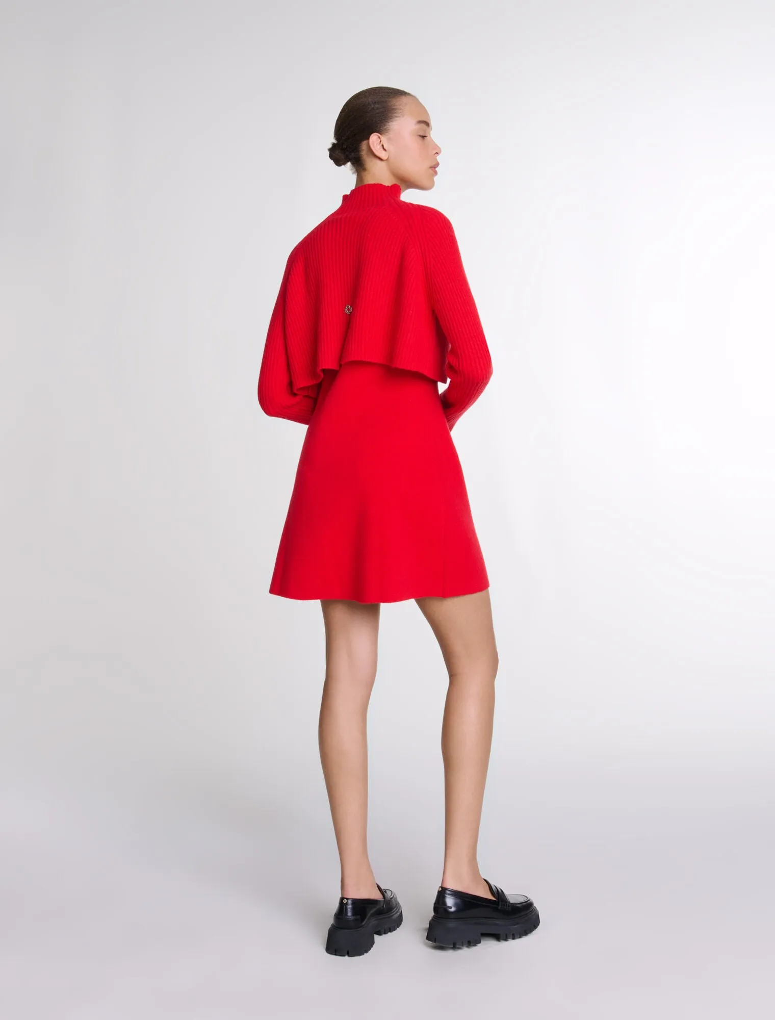 Knit 2-in-2 short dress