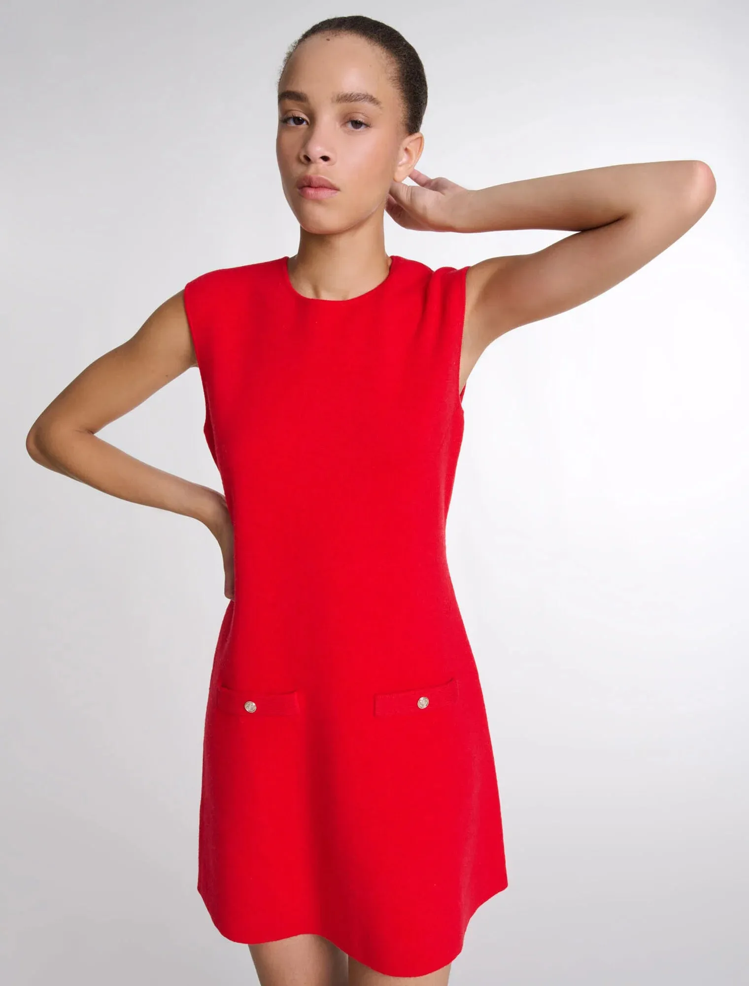 Knit 2-in-2 short dress