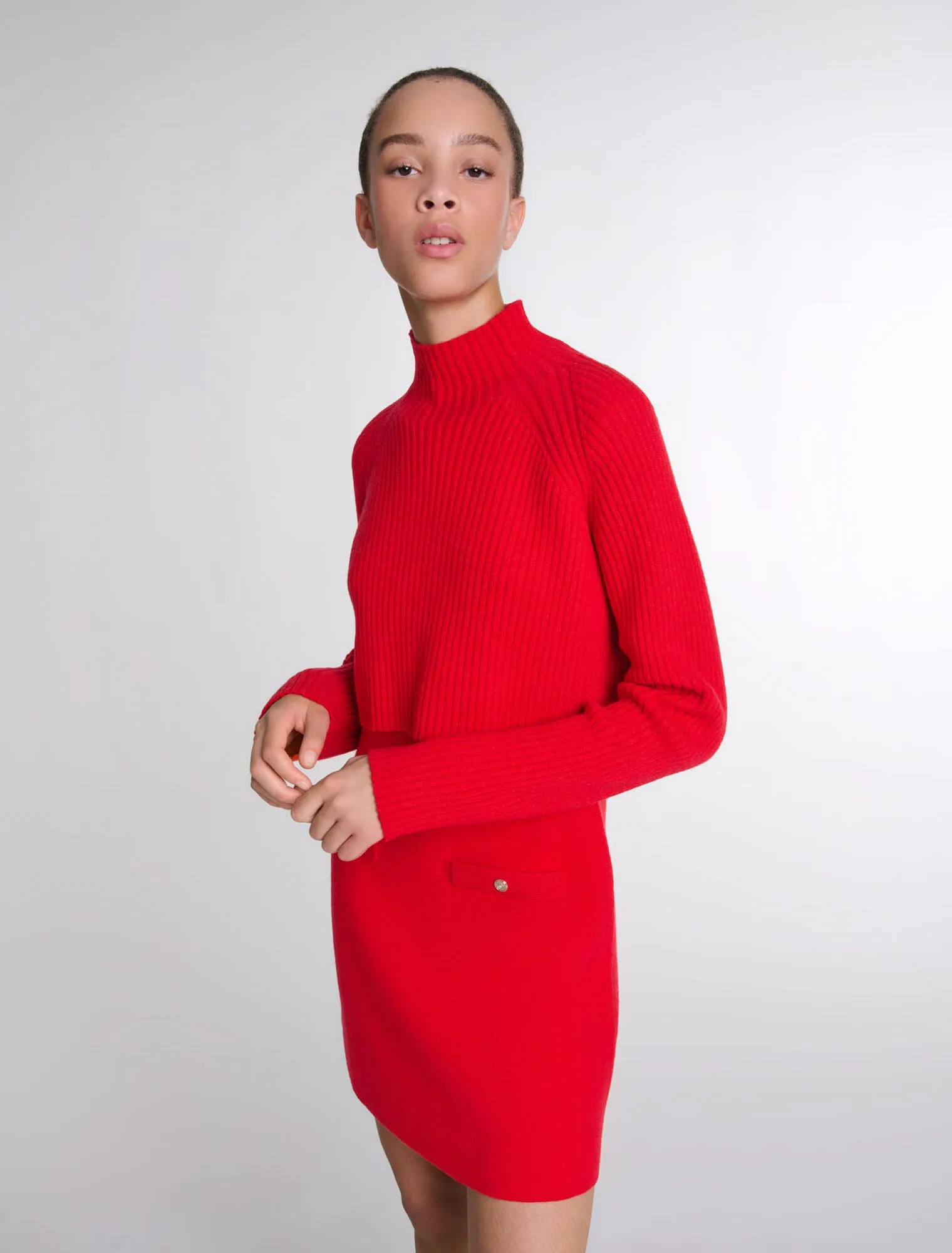 Knit 2-in-2 short dress