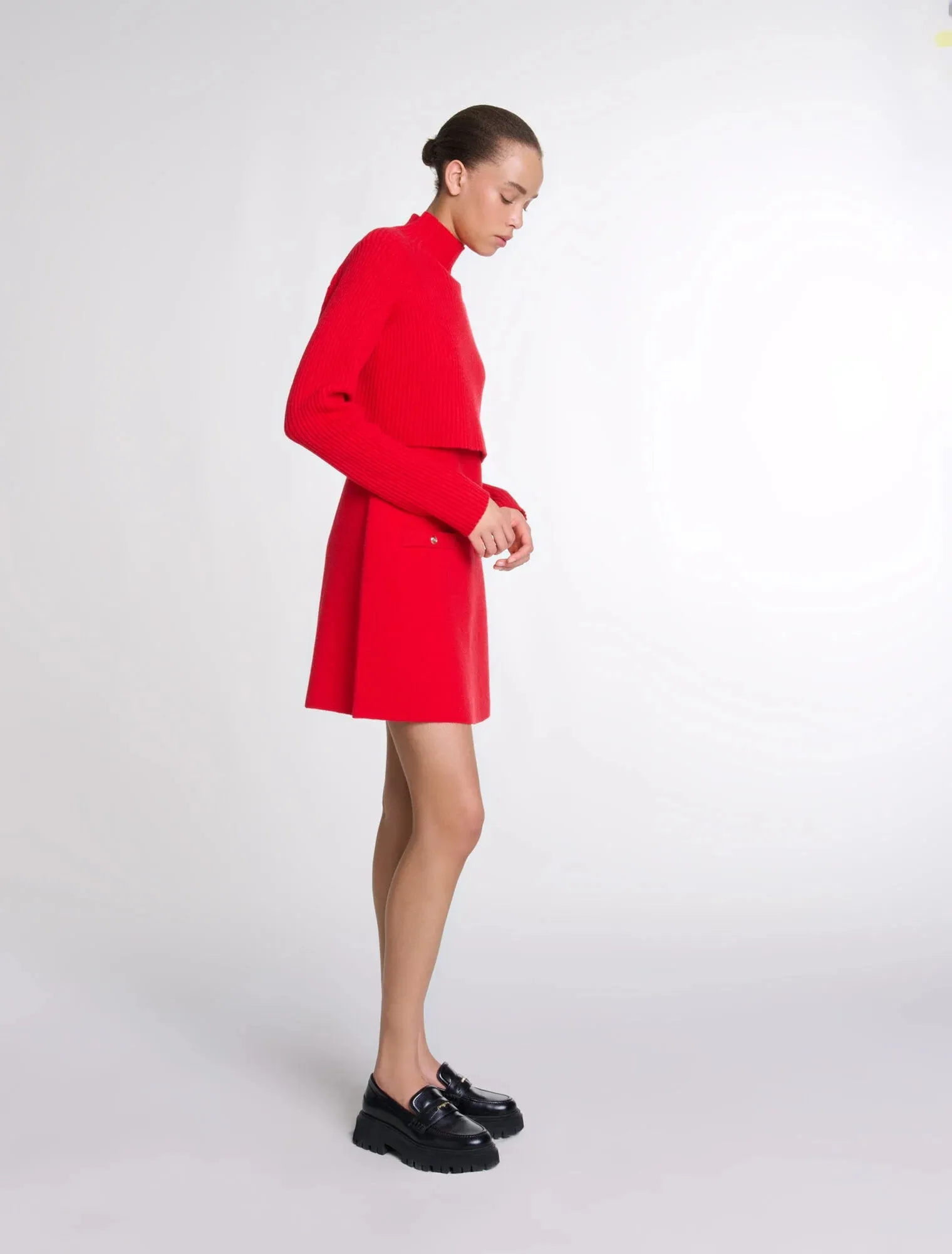 Knit 2-in-2 short dress