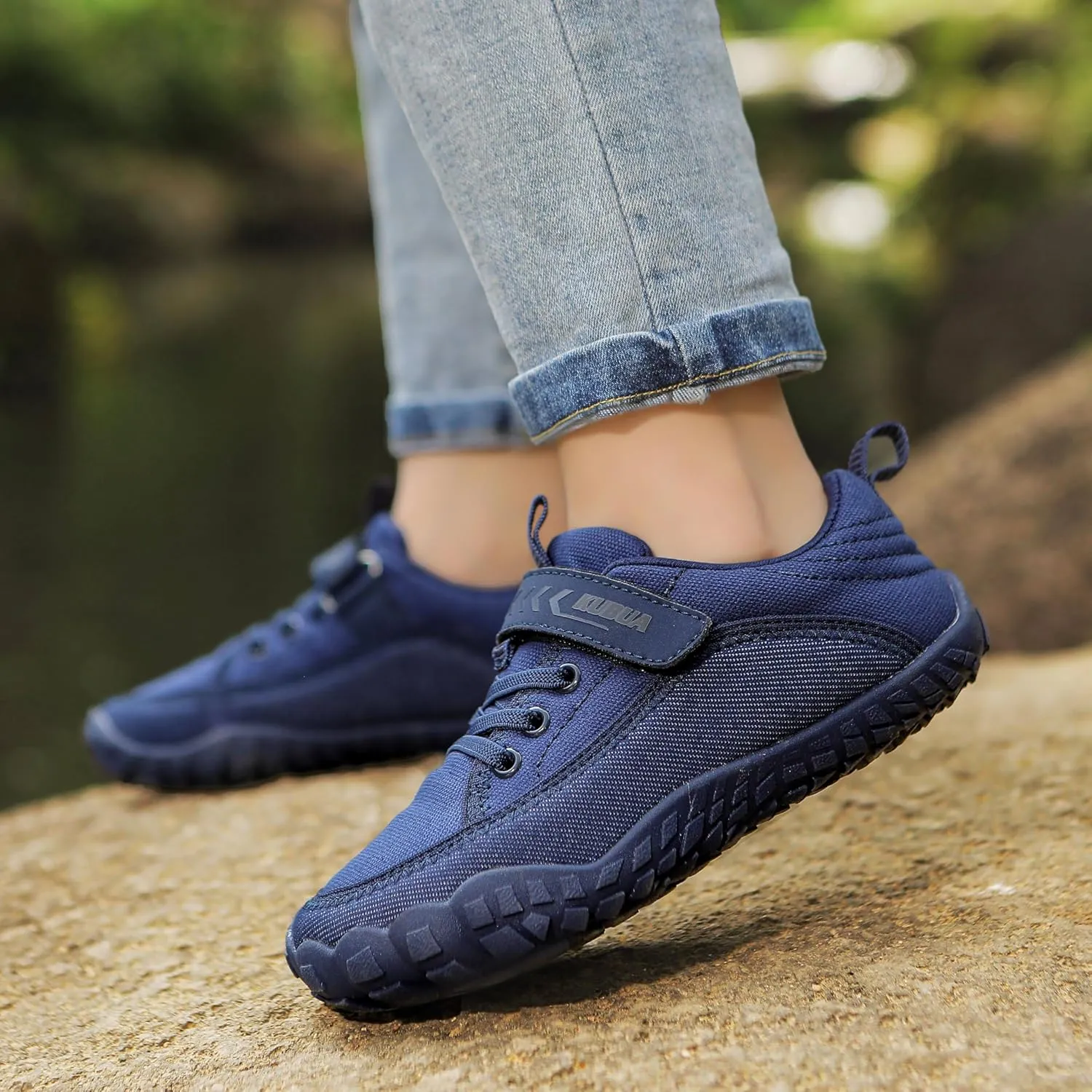 KUBUA Kids Barefoot Shoes Boys Girls Slip On Minimalist Sneakers for Walking Tennis Athletic Hiking Toddler Little Big Kid