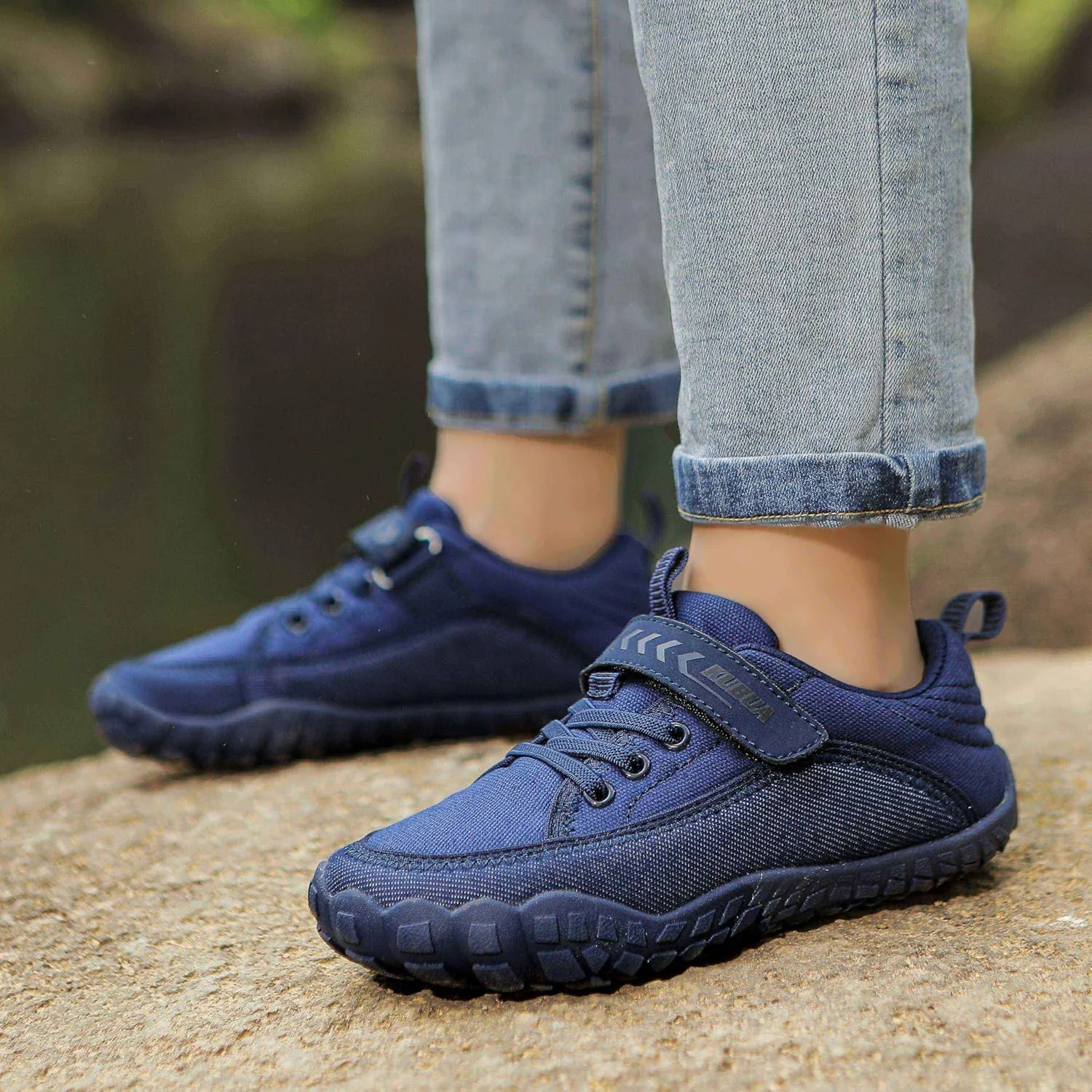 KUBUA Kids Barefoot Shoes Boys Girls Slip On Minimalist Sneakers for Walking Tennis Athletic Hiking Toddler Little Big Kid