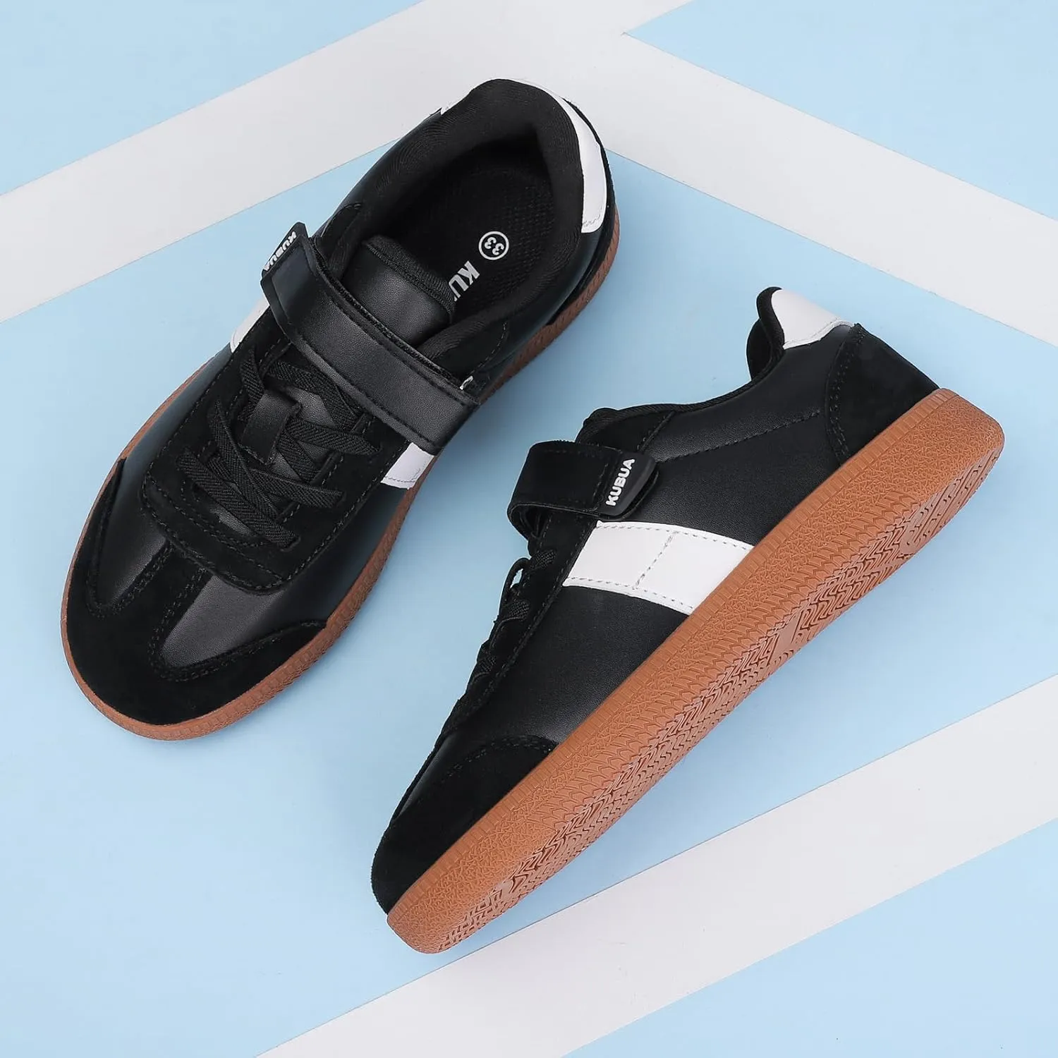 KUBUA Kids Sneakers Boys Girls Skate Shoes Lightweight Casual Shoes