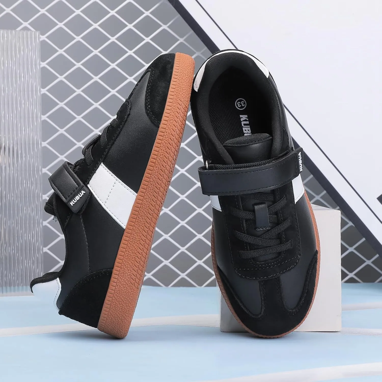 KUBUA Kids Sneakers Boys Girls Skate Shoes Lightweight Casual Shoes